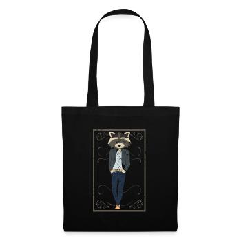 Man cool raccoon gift - Tote Bag - black - Front