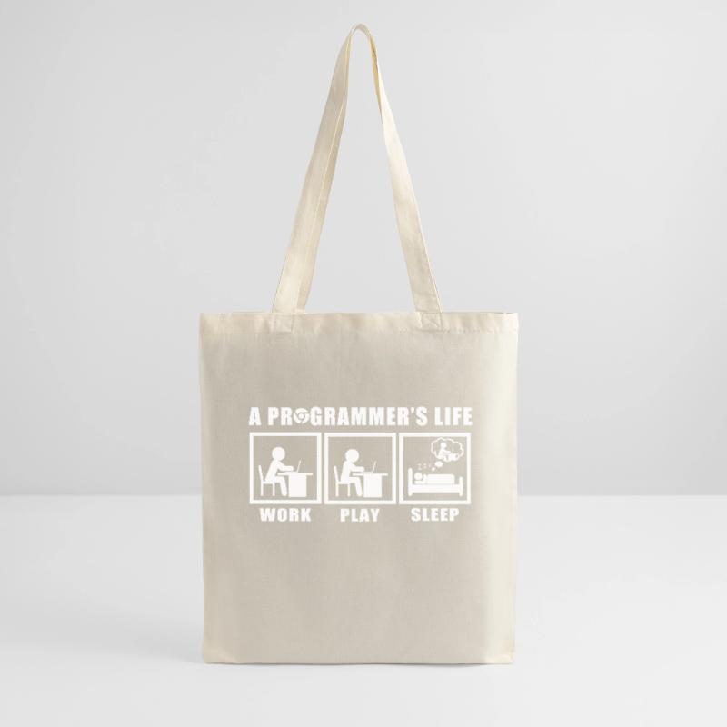 Das Leben eines Programmierers Spruch Geschenkidee Stoffbeutel