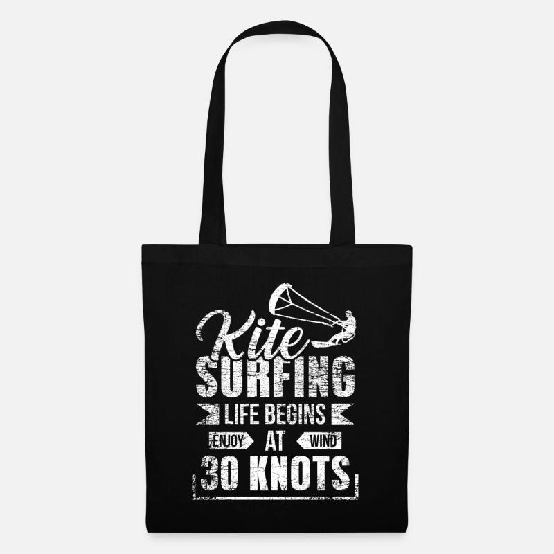 Kite Surfing - Stoffbeutel - Schwarz