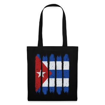 Cool Kuba Nationalflagge Modern Havanna Geschenk - Stoffbeutel - Schwarz - Vorne