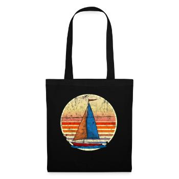 navigation à voile - Sac en tissu - noir - Devant