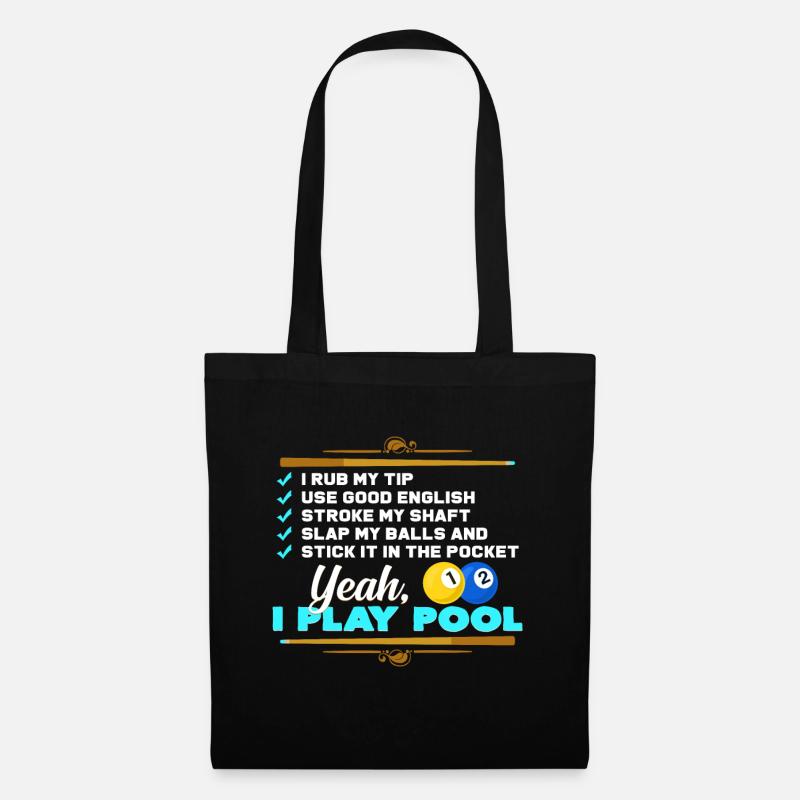 Pool billiard - Stoffbeutel - Schwarz