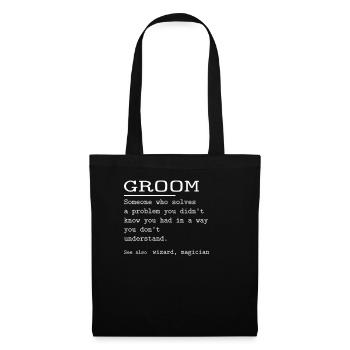 GROOM - Stoffbeutel - Schwarz - Vorne