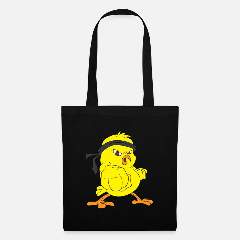Karaté poussin oiseau - Sac en tissu - noir