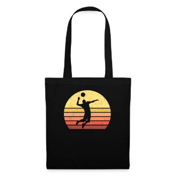 Volleyball Vintage - Sac en tissu - noir - Devant