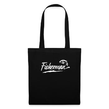 Pêche pêche - Sac en tissu - noir - Devant