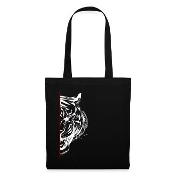 Cadeau d'art ligne mi-chemin - Sac en tissu - noir - Devant