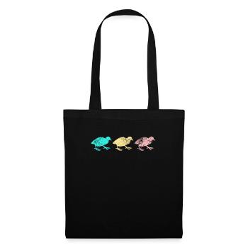 Cadeau mignon de caille de terre de caille naine - Sac en tissu - noir - Devant