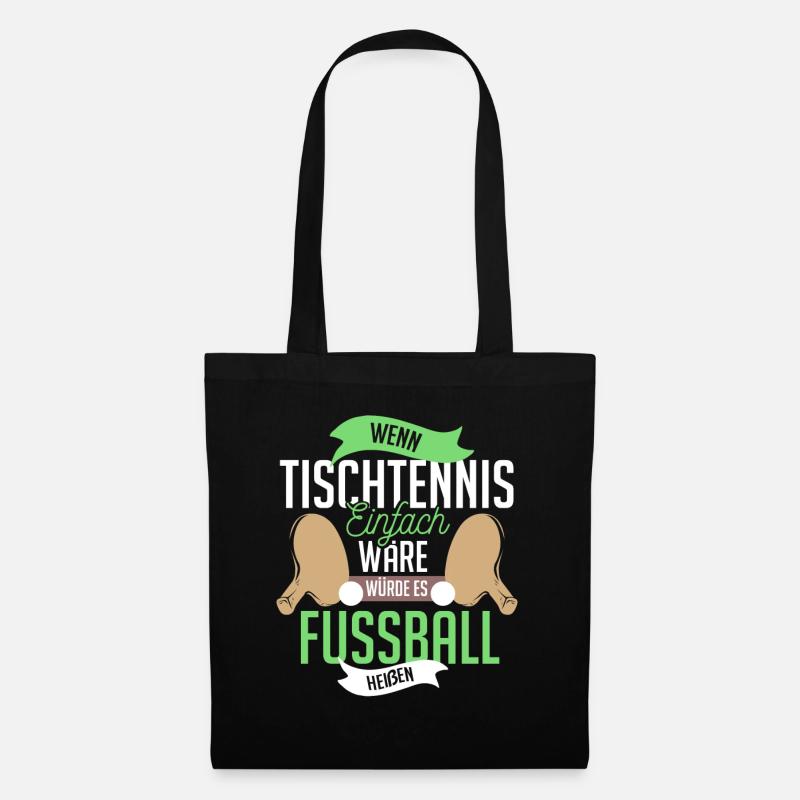 Tischtennis - Stoffbeutel - Schwarz