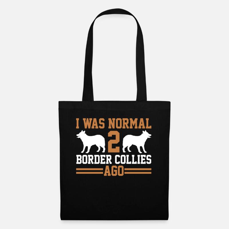 Border Collie - Sac en tissu - noir