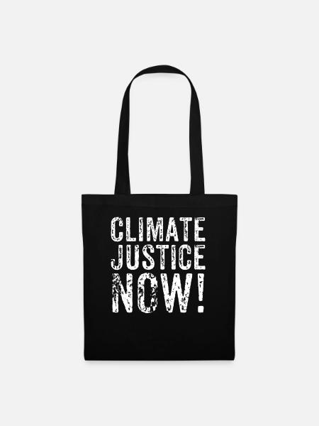 Climate Justice Now - Stoffbeutel - Schwarz