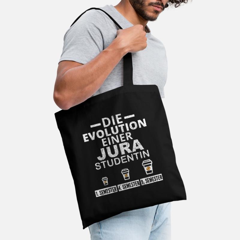 Jura Studentin Kaffee Evolution Geschenk Stoffbeutel