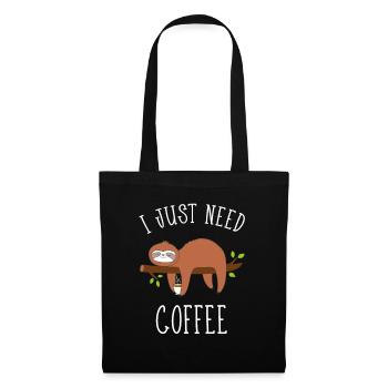 Sloth coffee caffeine - Tote Bag - black - Front