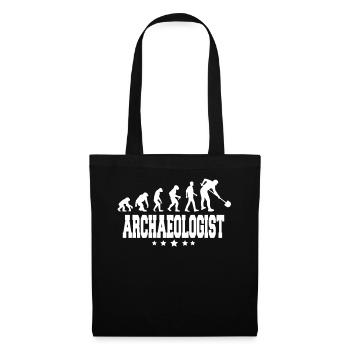 evolution of archaeologist - Tote Bag - black - Front