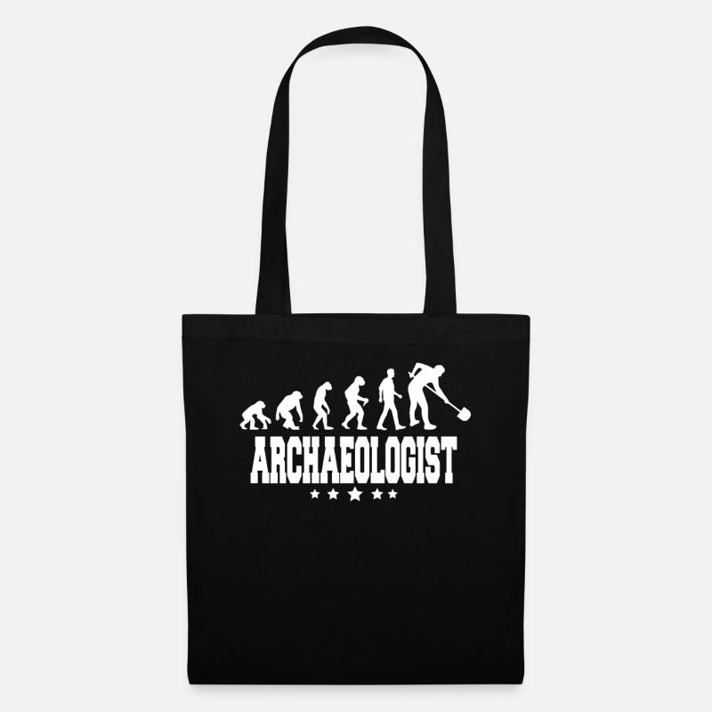 évolution de l'archéologue - Sac en tissu - noir