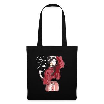 Boss Lady Shirt Sketch Drawing Woman Clothes Fashion - Tote Bag - black - Front