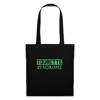Behinderung Tourette Tourettes Syndrom Ticks - Stoffbeutel - Schwarz - Vorne
