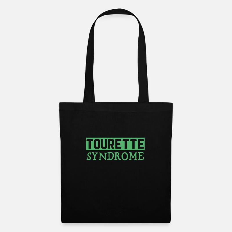 Behinderung Tourette Tourettes Syndrom Ticks - Stoffbeutel - Schwarz
