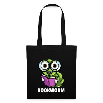 Buch Lesen Bücher Lernen Bücherwurm Geschenk - Stoffbeutel - Schwarz - Vorne