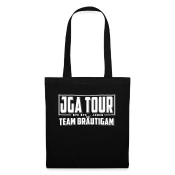 JGA 2019 T-Shirt Geschenk Team Bräutigam Groom - Stoffbeutel - Schwarz - Vorne