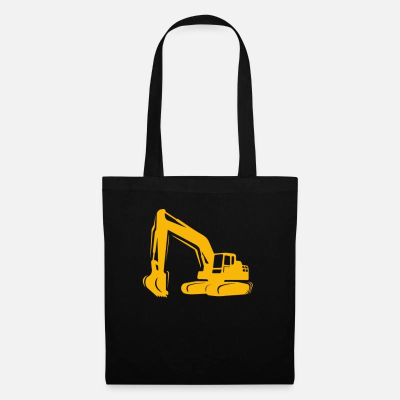 Baggerfahrer Bagger Baustelle - Stoffbeutel - Schwarz