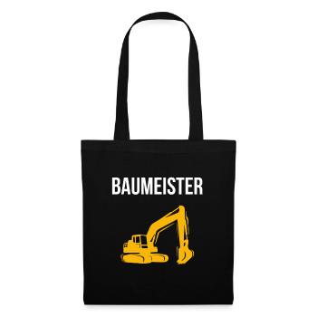 Excavator builder construction site excavator dredging - Tote Bag - black - Front