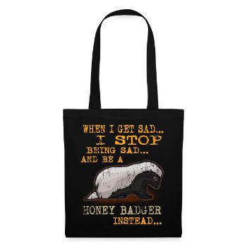 Miel Blaireau Miel Blaireau Forêt Animal Sauvage - Sac en tissu - noir - Devant