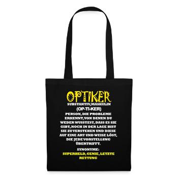 Optiker - Stoffbeutel - Schwarz - Vorne