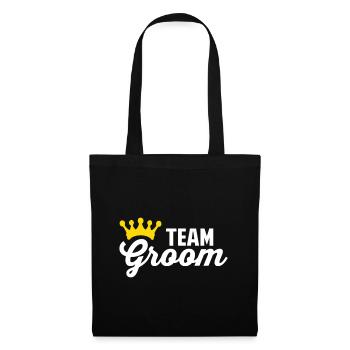Team Groom, Bachelor Party, Crown, King - Tote Bag - black - Front