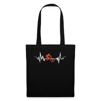 en descendant - Sac en tissu - noir - Devant
