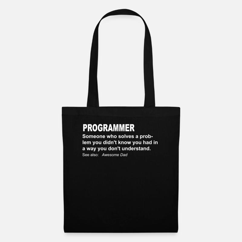 Funniest Programmer Tshirt - Tote Bag - black