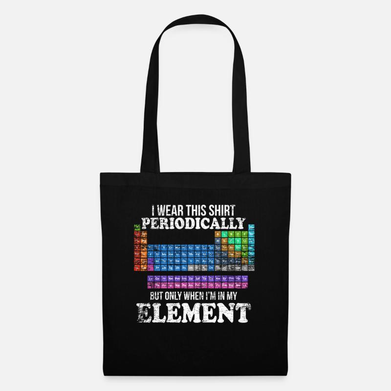 Funny chemistry chemist element - Tote Bag - black