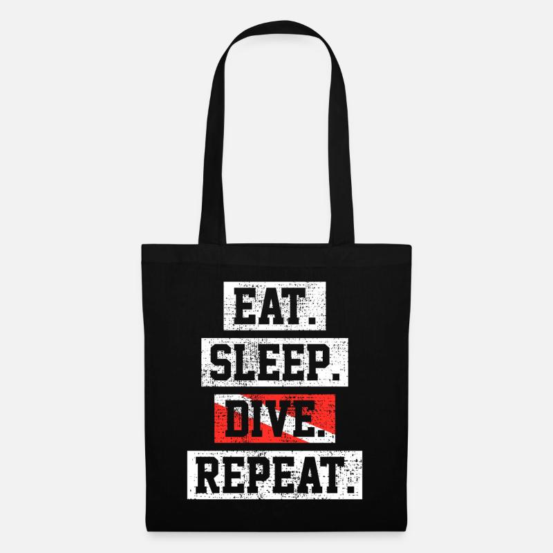 Plongée plongée plongée - Sac en tissu - noir