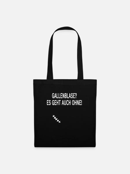 Gallenblase Operation Narbe Geschenk zur Genesung - Stoffbeutel - Schwarz