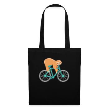 Sloth Sleeping Bike Riding Bike - Tote Bag - black - Front