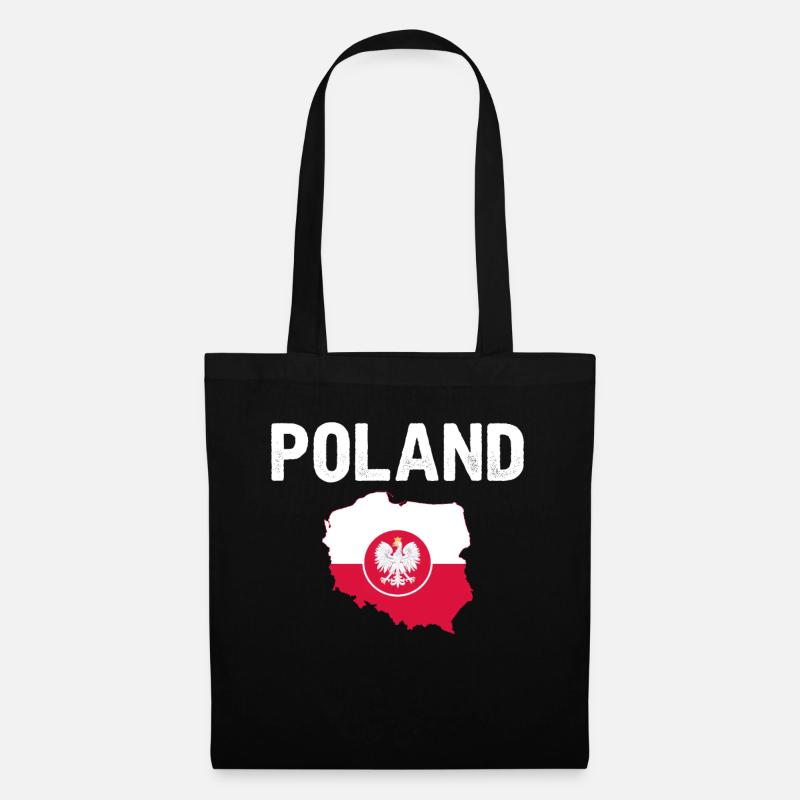 Polen - Stoffbeutel - Schwarz