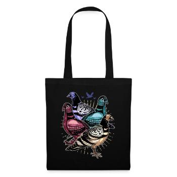 Pigeon Racing Pigeon Fancier Carrier Pigeon Turtle Dove - Tote Bag - black - Front