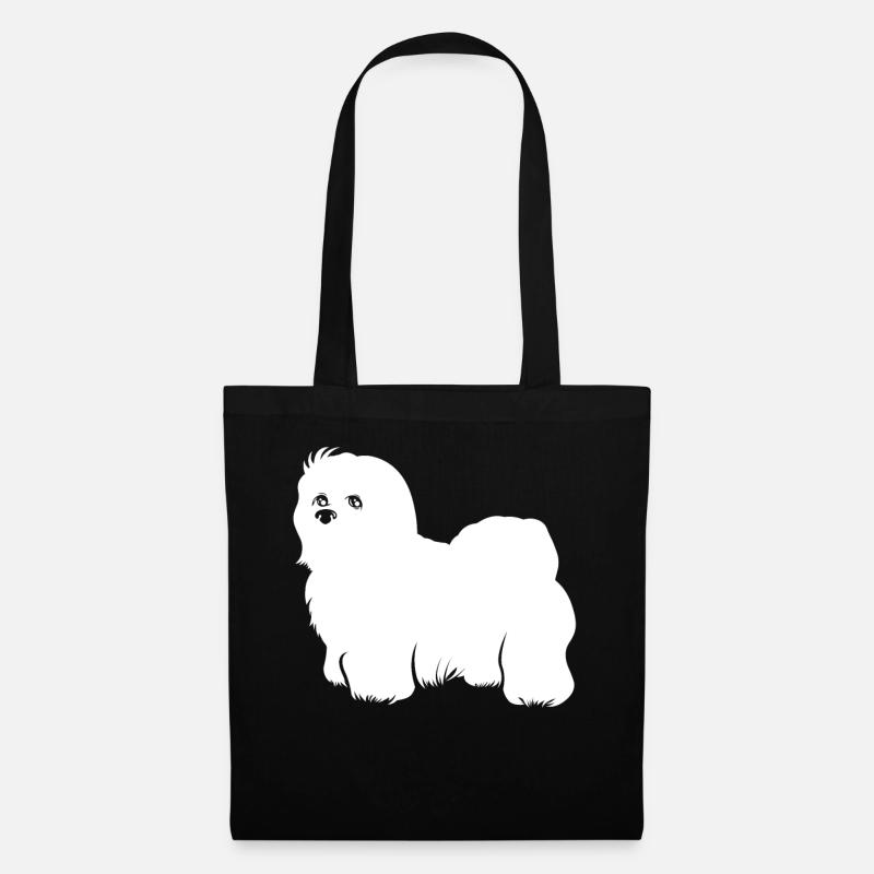 Coton de Tulear - Stoffbeutel - Schwarz