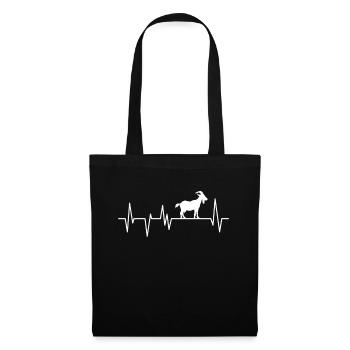 Goat heartbeat shepherd buck - Tote Bag - black - Front