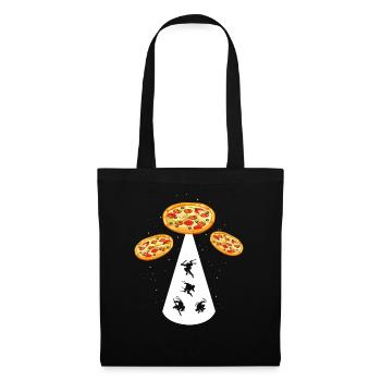 Weltall Alien Pizza Ninja Schildkröten Funny Food - Stoffbeutel - Schwarz - Vorne