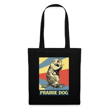 Erdhörnchen Präriehund Murmeltier Prärie Nagetier - Stoffbeutel - Schwarz - Vorne