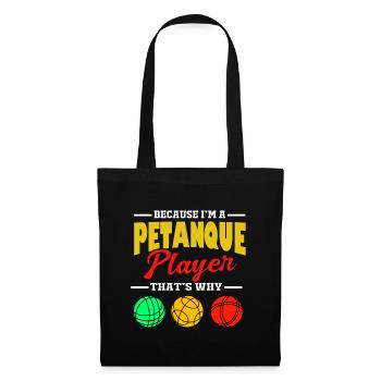 Pétanque Bocce Raffa Boule Sport Ball Petanque - Stoffbeutel - Schwarz - Vorne
