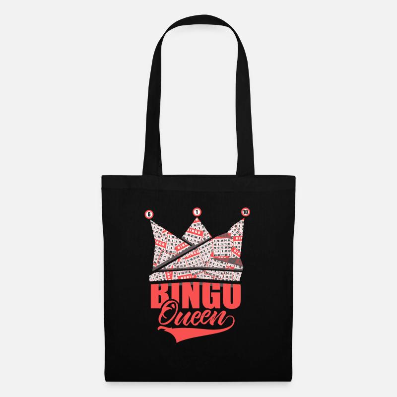 Bingo Queen - Spiel Jackpot - Crown - Stoffbeutel - Schwarz