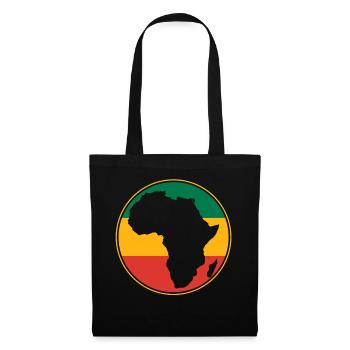 Carte africaine - Sac en tissu - noir - Devant