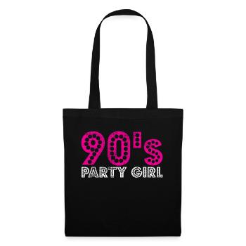 Fête des années 90 - Sac en tissu - noir - Devant