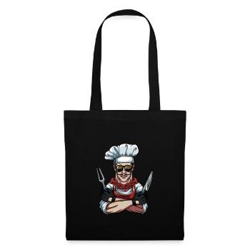 Cool chef chef cuisine chef chapeau - Sac en tissu - noir - Devant