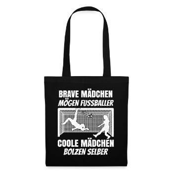 Frauenfussball Geschenk Fußballmannschaft - Stoffbeutel - Schwarz - Vorne