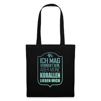 Korallen Aquarist Aquarianer Geschenkidee - Stoffbeutel - Schwarz - Vorne