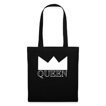 Queen Königin Krone Geschenk Geschenkidee - Stoffbeutel - Schwarz - Vorne