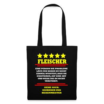 Fleischer - Stoffbeutel - Schwarz - Vorne